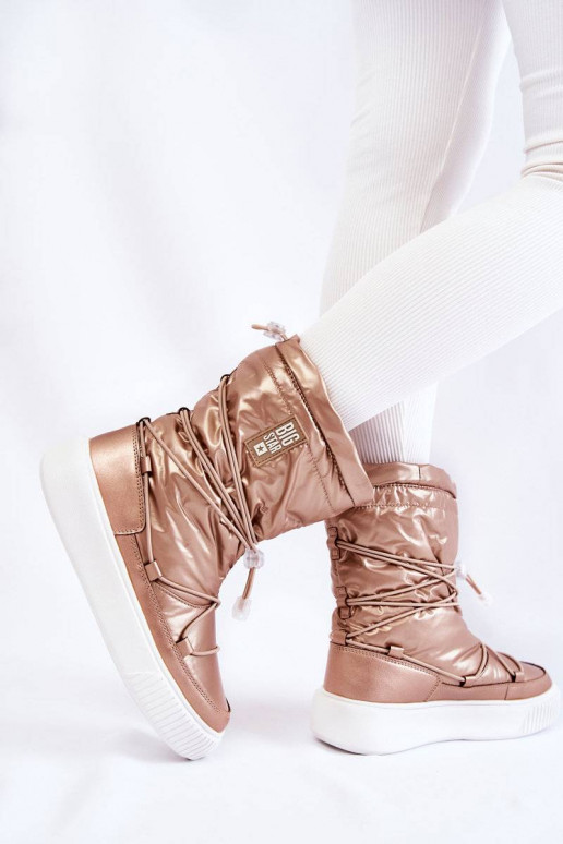 Verwarmde snowboots Big Star beige