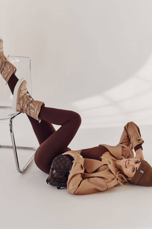 Verwarmde snowboots Big Star beige