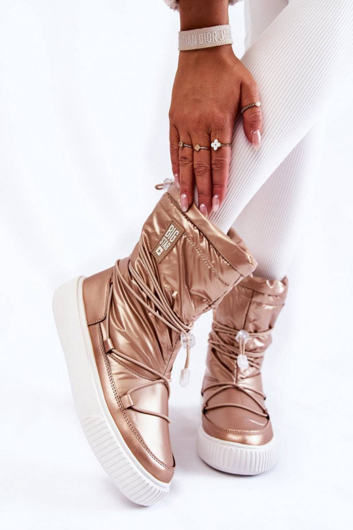 Verwarmde snowboots Big Star beige