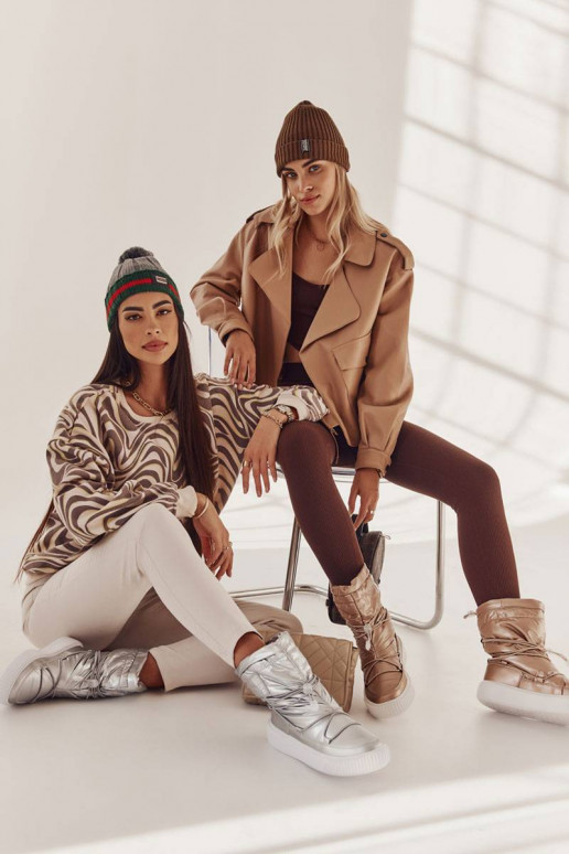 Verwarmde snowboots Big Star beige