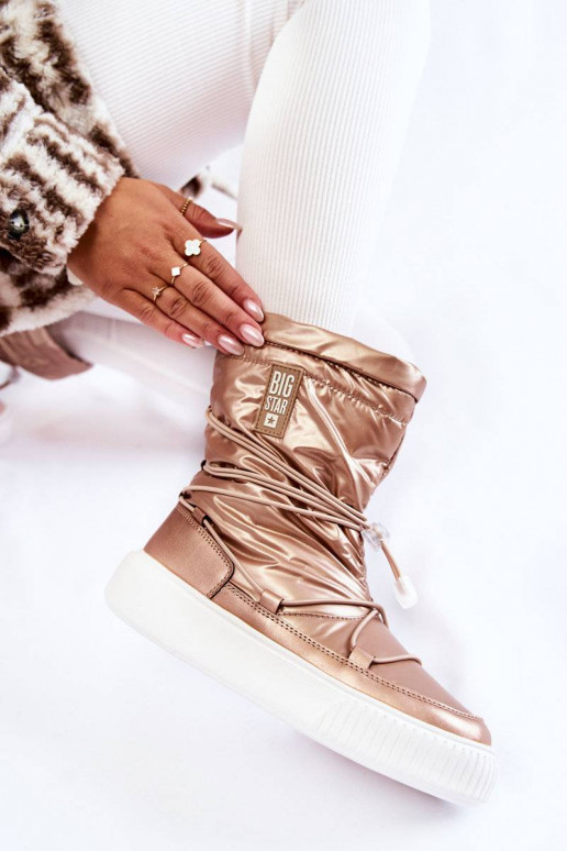 Verwarmde snowboots Big Star beige