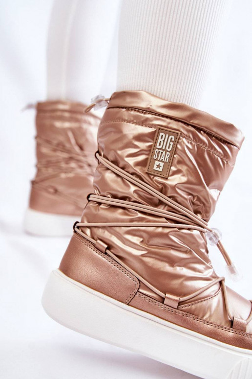 Verwarmde snowboots Big Star beige