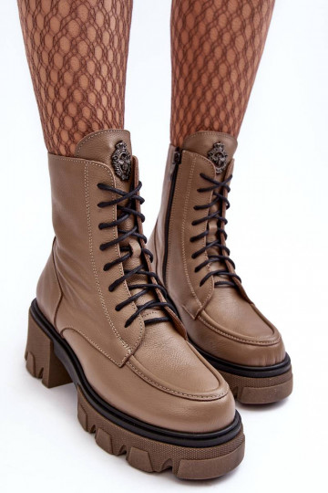 Verwarmde laarzen bruine...