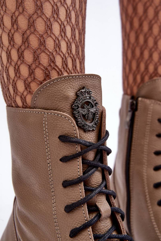 Verwarmde laarzen bruine kleur Rehin