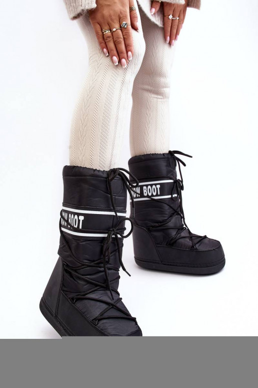 Snowboots in de kleur zwart Venila Snowboots in de kleur zwart Venila