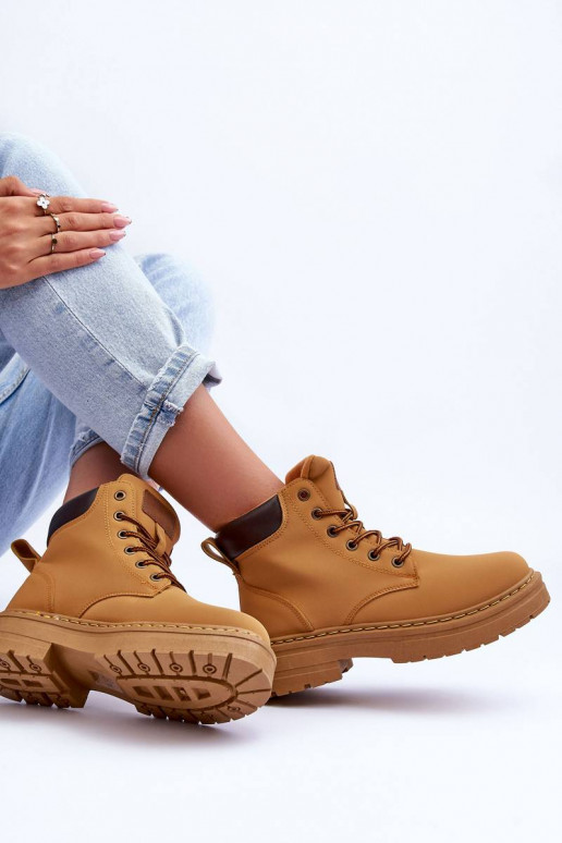 Verwarmde laarzen bruine kleur Corbin Verwarmde laarzen bruine kleur Corbin