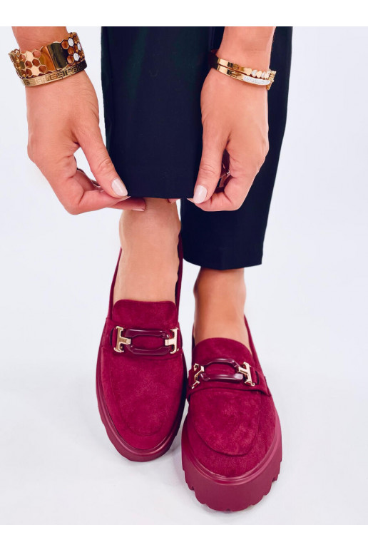 Suède damesmocassins RALFES MAROON