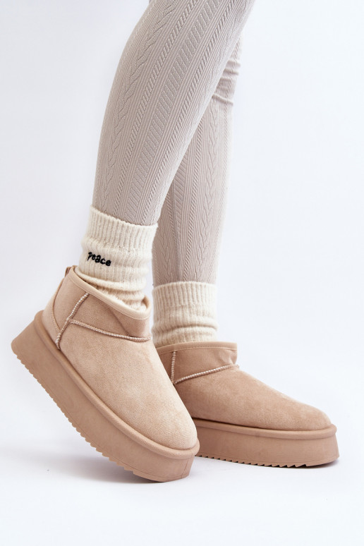 Snowboots met massieve zool beige... Snowboots met massieve zool beige...