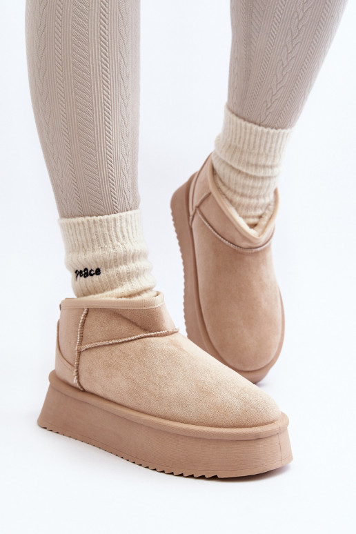 Snowboots met massieve zool beige... Snowboots met massieve zool beige...