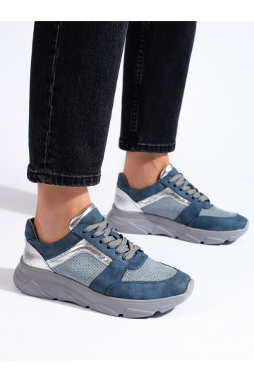 Blauwe sportschoenen