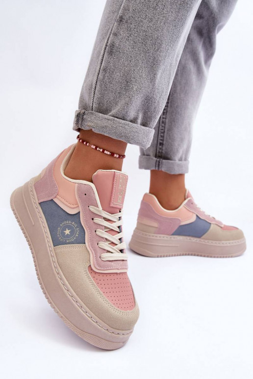 Sportschoenen Big Star roze-zandkleur Sportschoenen Big Star roze-zandkleur