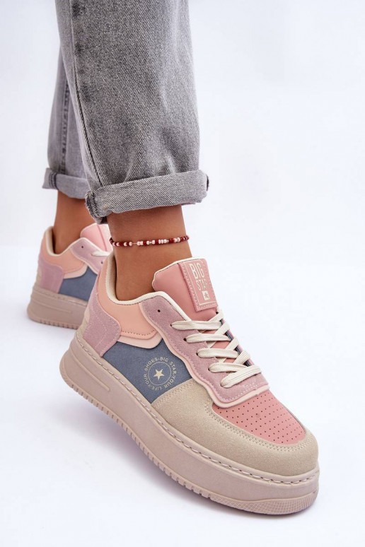 Sportschoenen Big Star roze-zandkleur Sportschoenen Big Star roze-zandkleur