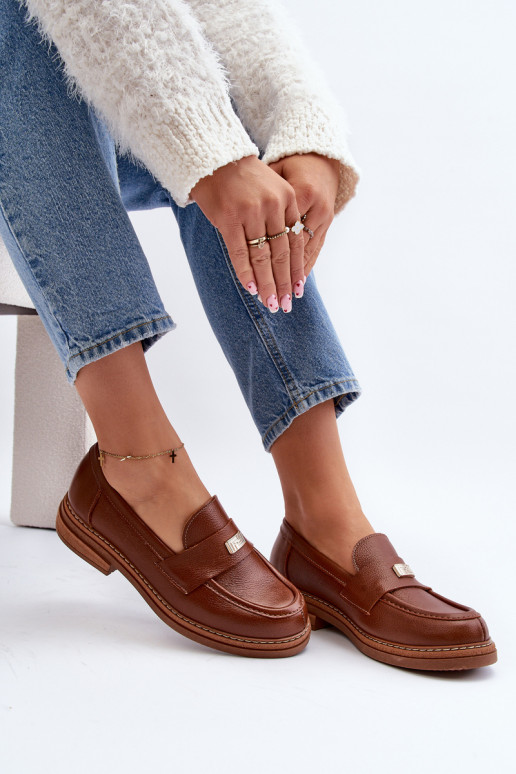 Bruine mocassins voor dames Bruine mocassins voor dames