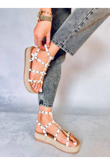 Sandalen met klinknagels ALIZE WIT 2