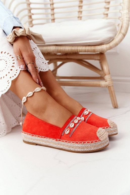 Plateau-espadrilles met schelpen... Plateau-espadrilles met schelpen...