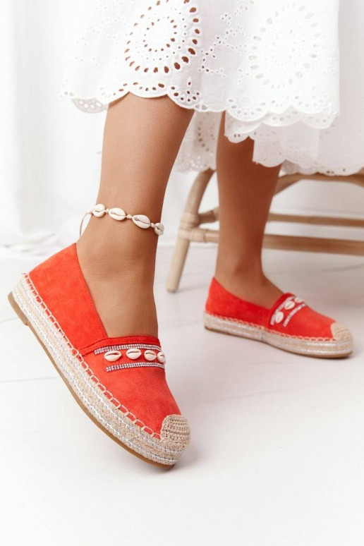 Plateau-espadrilles met schelpen... Plateau-espadrilles met schelpen...