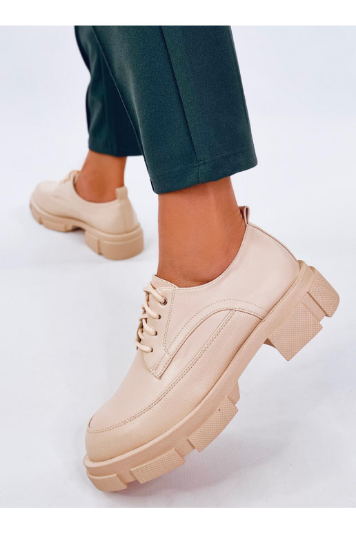 Mocassins met verhoogde zool UNNA BEIGE