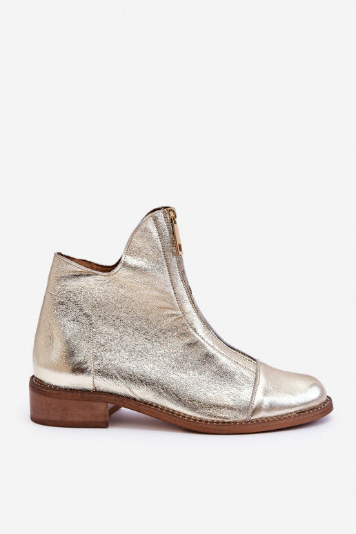 Laarzen met ritsen in goudkleur Zazoo Laarzen met ritsen in goudkleur Zazoo