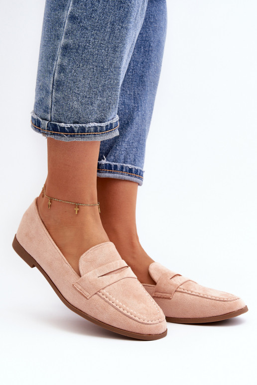 Klassiek model mocassins in roze... Klassiek model mocassins in roze...
