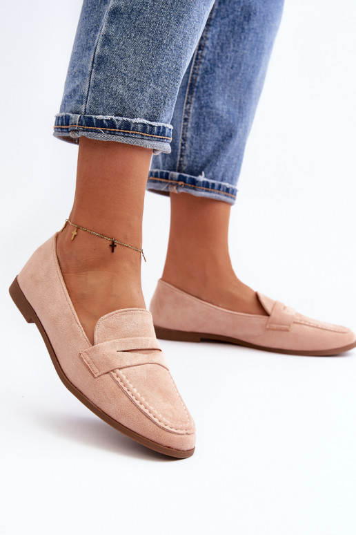 Klassiek model mocassins in roze... Klassiek model mocassins in roze...