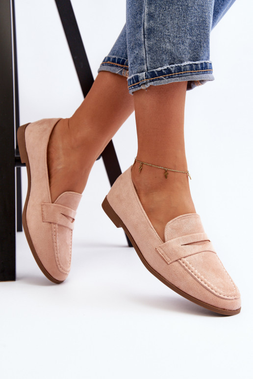 Klassiek model mocassins in roze... Klassiek model mocassins in roze...