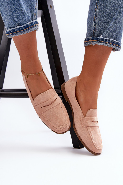 Klassiek model mocassins in roze... Klassiek model mocassins in roze...