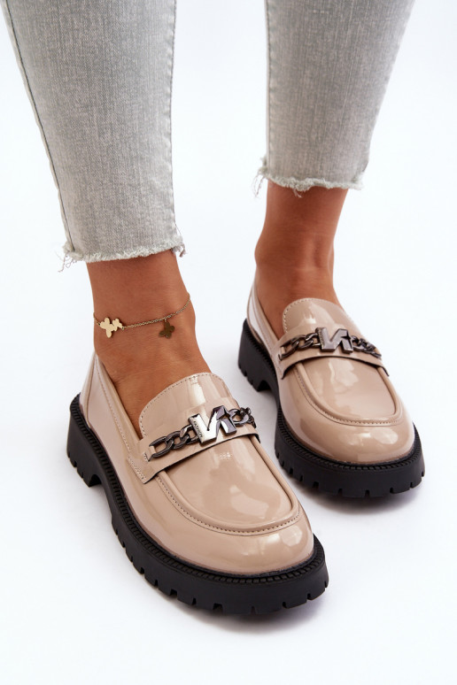 Mocassins met lakeffect met brede... Mocassins met lakeffect met brede...