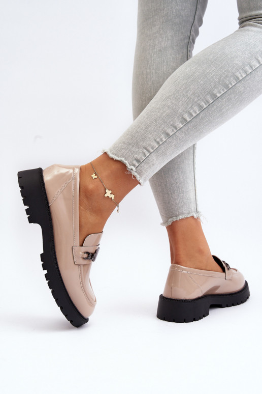 Mocassins met lakeffect met brede... Mocassins met lakeffect met brede...