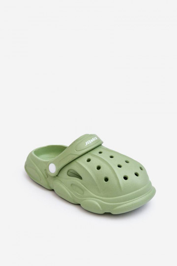 Kinderslippers type Crocs in de kleur groen Cloudy 2