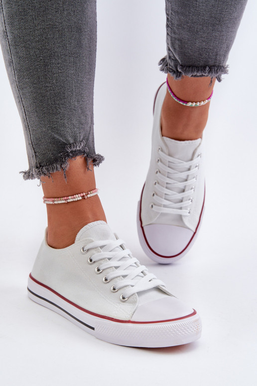 Klassiek model sneakers in witte... Klassiek model sneakers in witte...