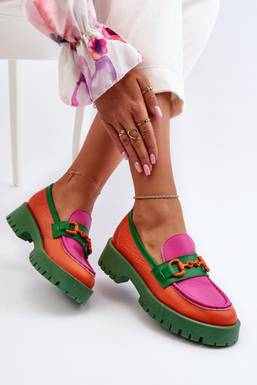 CheBello oranje mocassins... 2