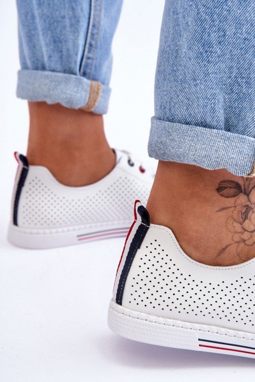 Vrijetijdsschoenen witte kleur S.Barski Vrijetijdsschoenen witte kleur S.Barski