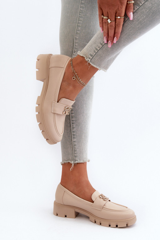 Elegante damesmocassins met gouden...