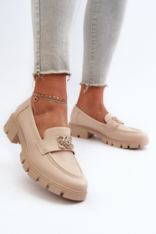 Elegante damesmocassins met gouden...