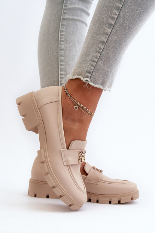 Elegante damesmocassins met gouden...