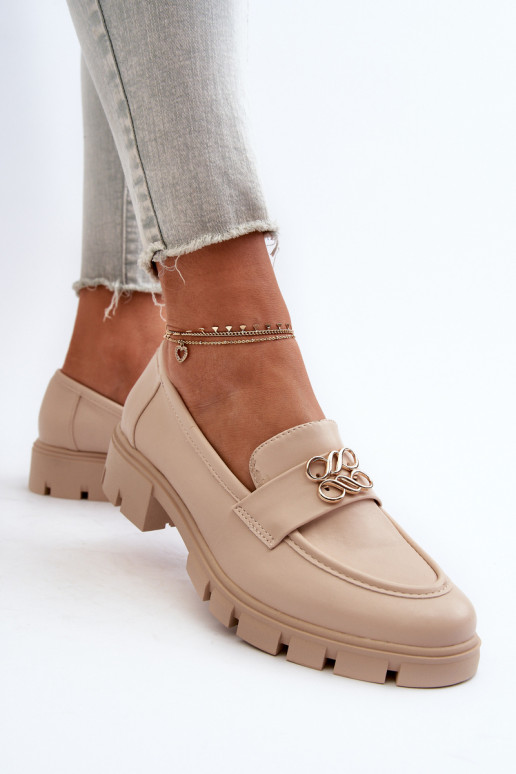 Elegante damesmocassins met gouden...