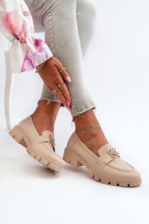 Elegante damesmocassins met gouden...