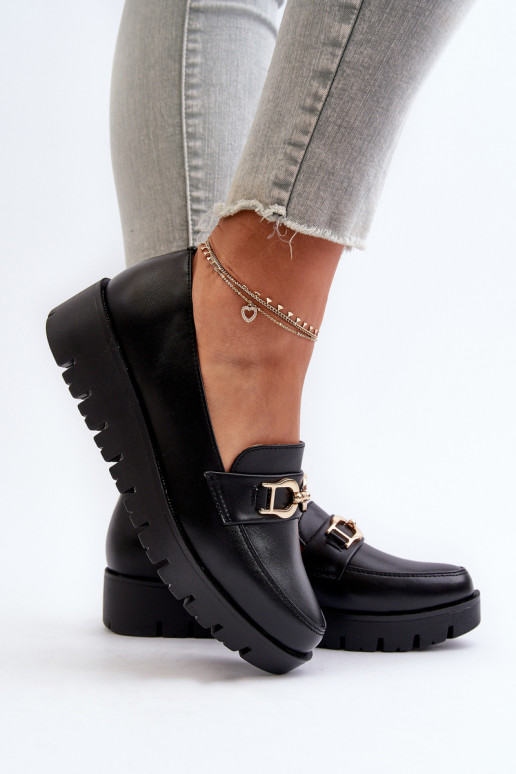 Damesmocassins met vergulde zool met... Damesmocassins met vergulde zool met...