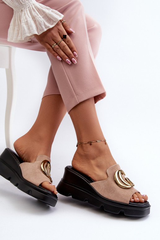 Damespantoffels beige Iaria Damespantoffels beige Iaria