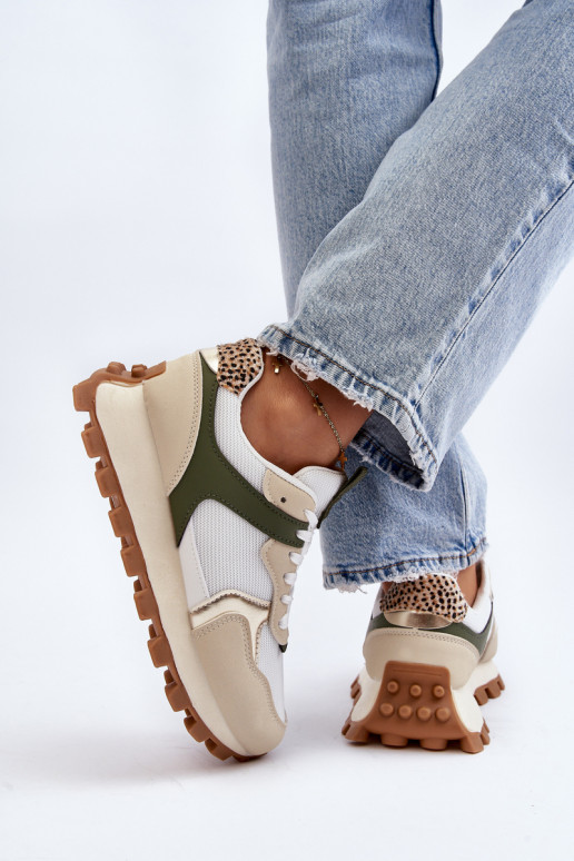 Sneakers model schoenen zand - groene... Sneakers model schoenen zand - groene...