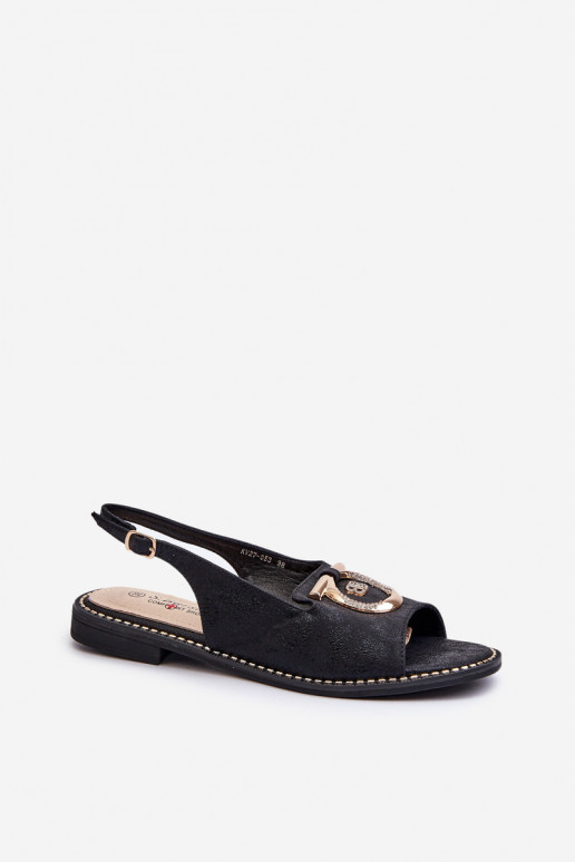 Elegante damessandalen met gouden... Elegante damessandalen met gouden...