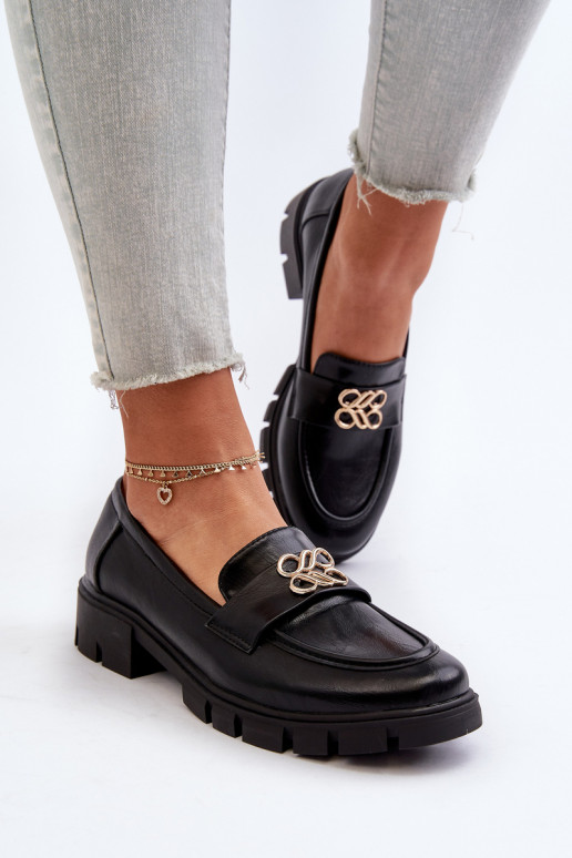 Elegante damesmocassins met gouden...