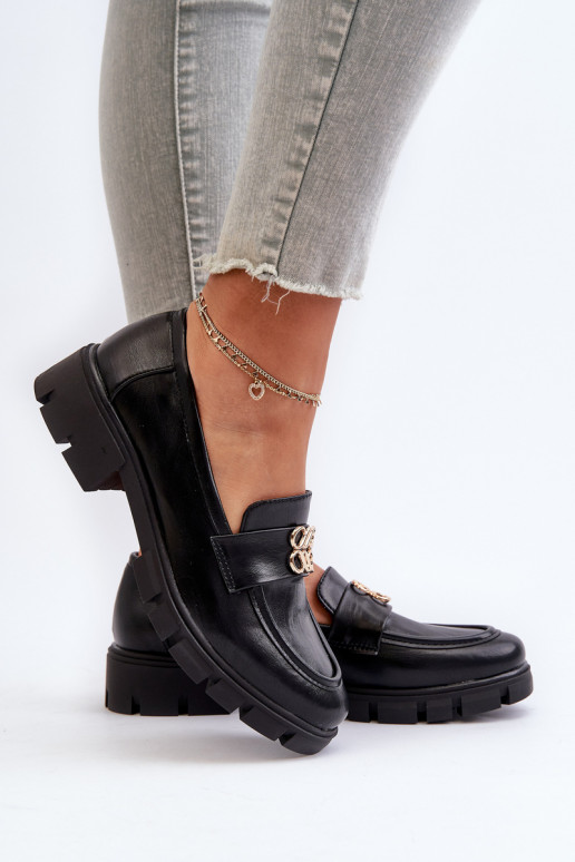 Elegante damesmocassins met gouden...