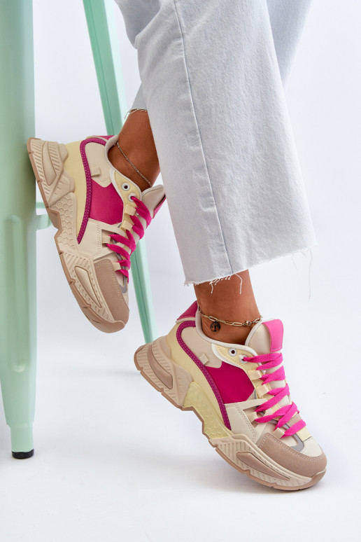 Schoenen met massieve zool in roze... Schoenen met massieve zool in roze...