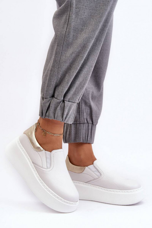 Sneakers met platform in de witte...