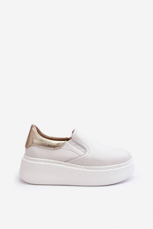 Sneakers met platform in de witte...