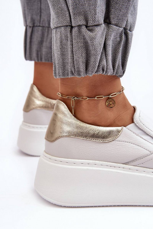 Sneakers met platform in de witte...