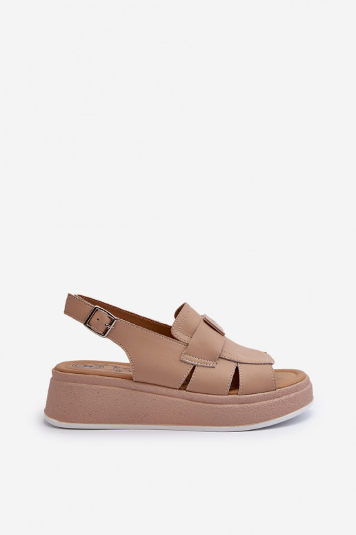 Vivitellia beige platformsandalen...