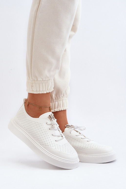 Casual schoenen in witte kleur Unassemie Casual schoenen in witte kleur Unassemie