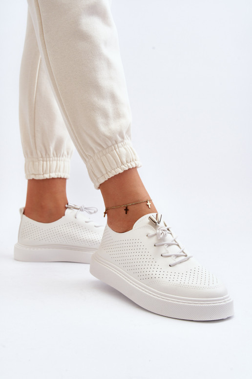Casual schoenen in witte kleur Unassemie Casual schoenen in witte kleur Unassemie
